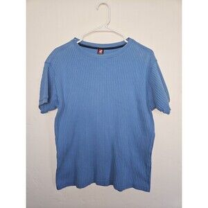 Ferruche Vintage Ripped Short Sleeve Shirt, Blue, Size M